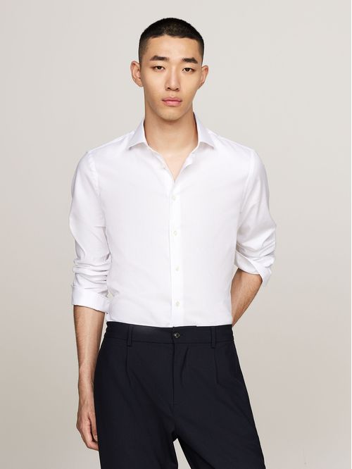 Camisa En Tejido Dobby Slim Fit