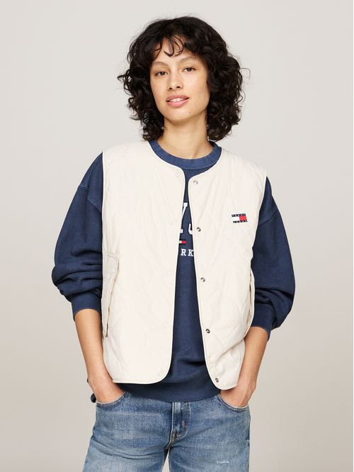 Chaqueta Vest Quilted Con Logo