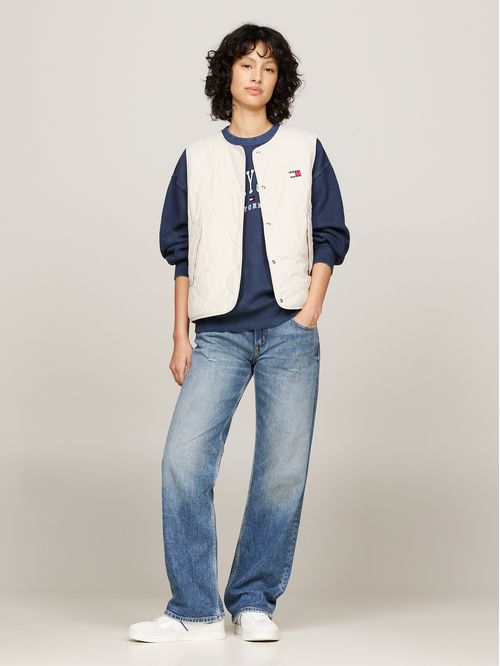 Chaqueta Vest Quilted Con Logo