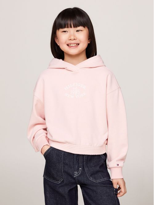 Polerón Hoodie De Niña Amplio Con Logo