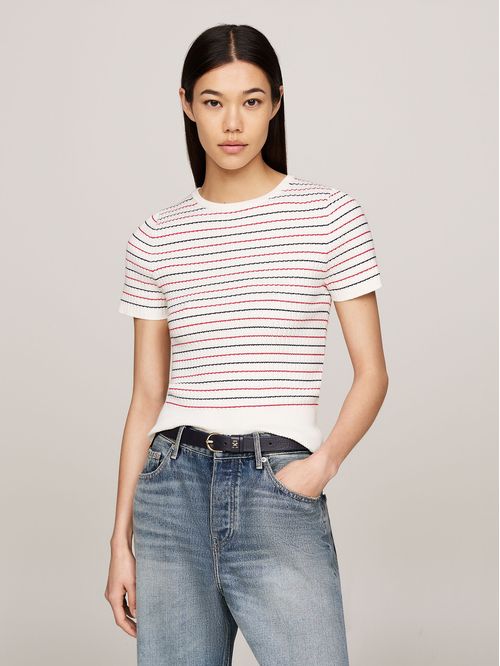 Sweater Diseño A Rayas Slim Fit