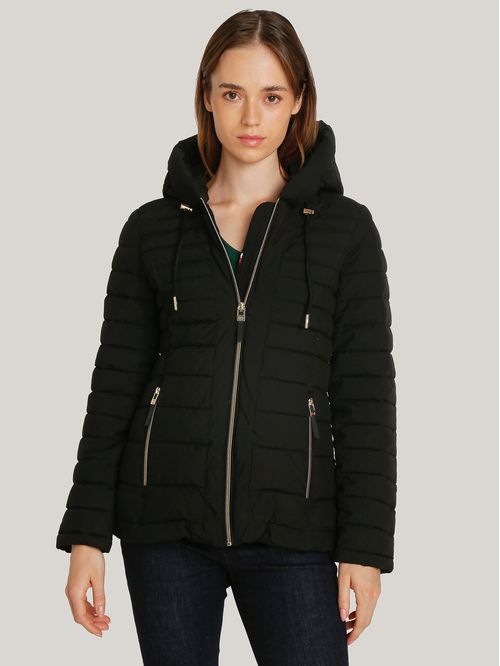 Parka Acolchada Ligera Con Gorro