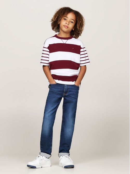 Polera De Niños A Rayas Con Logo