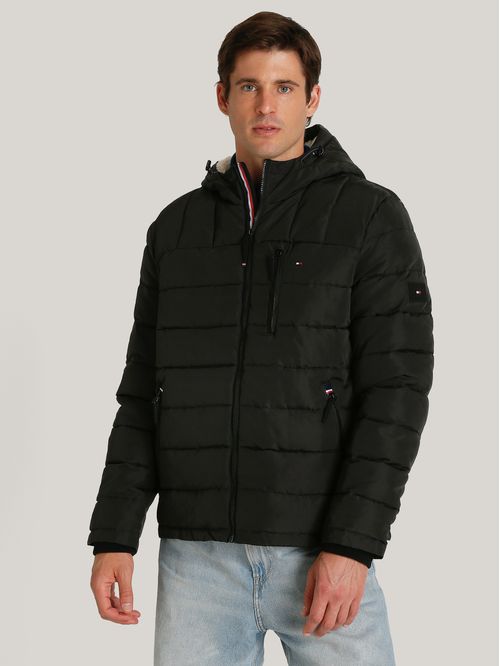 Parka Hoodie Quilted Con Logo