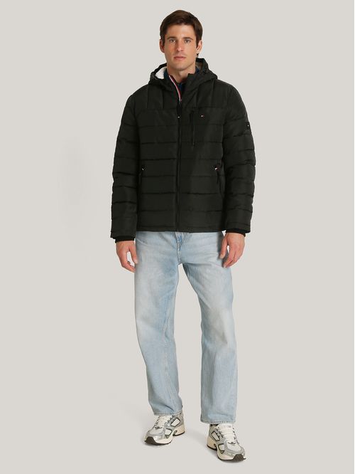 Parka Hoodie Quilted Con Logo