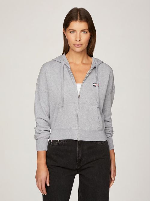 Polerón Hoodie Cropped Con Cierre