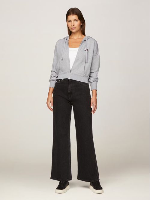 Polerón Hoodie Cropped Con Cierre