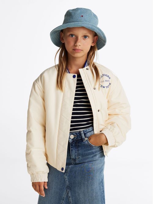 Chaqueta Bomber Varsity De Satén