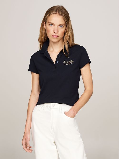 Polo Logo Script Slim Fit