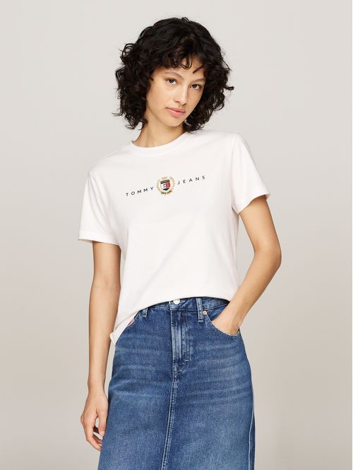 Polera Crest Linear Con Logo
