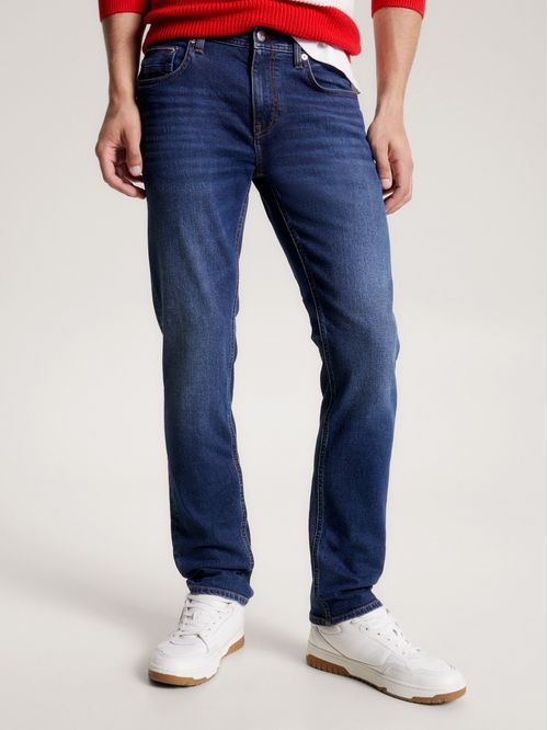 Jeans Denton Straight Con Efecto Desteñido