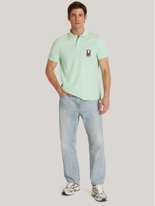 Polo De Corte Regular Con Logo Vertical