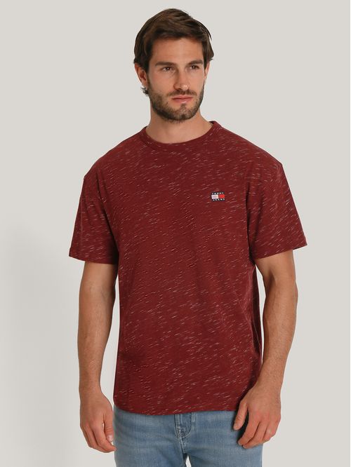 Polera Jaspeada Con Logo Regular Fit