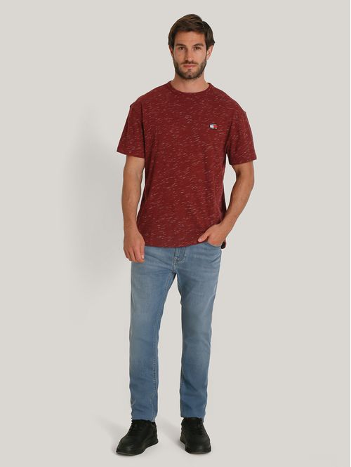 Polera Jaspeada Con Logo Regular Fit
