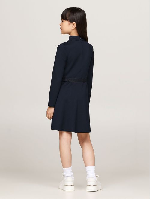 Vestido Solid Con Cinturón
