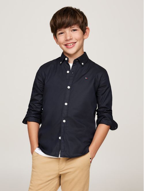 Camisa De Niño Dobby Regular Fit