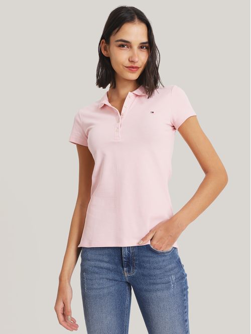 Polo Solid Slim Fit Con 5 Botones