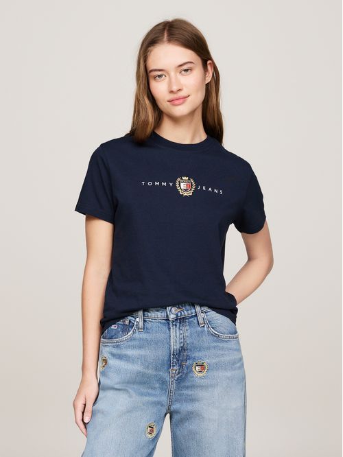 Polera Crest Linear Con Logo
