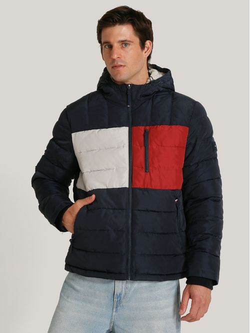 Parka Hoodie Quilted Con Logo