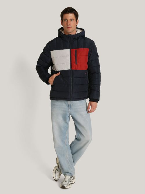 Parka Hoodie Quilted Con Logo