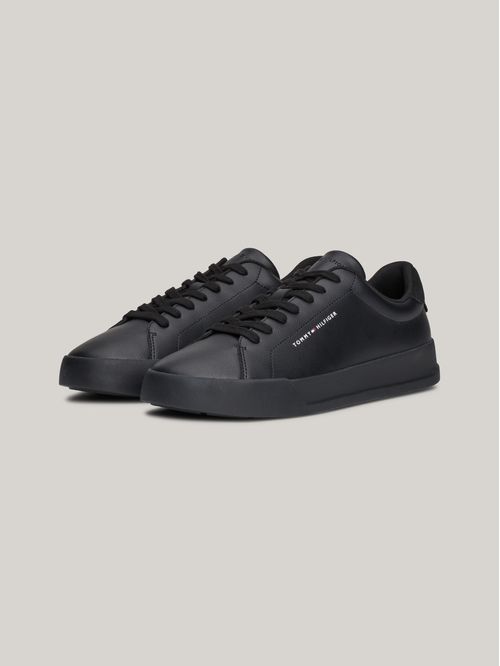 Zapatillas Court De Cuero Con Logo
