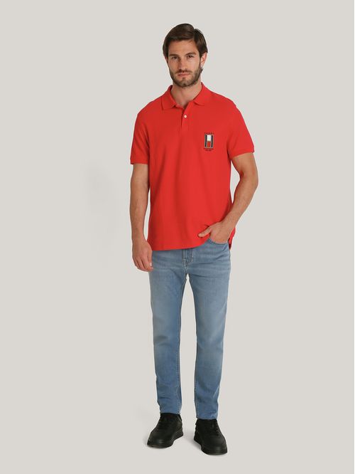 Polo De Corte Regular Con Logo Vertical