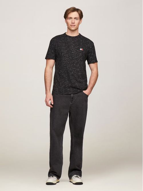 Polera Jaspeada Con Logo Regular Fit