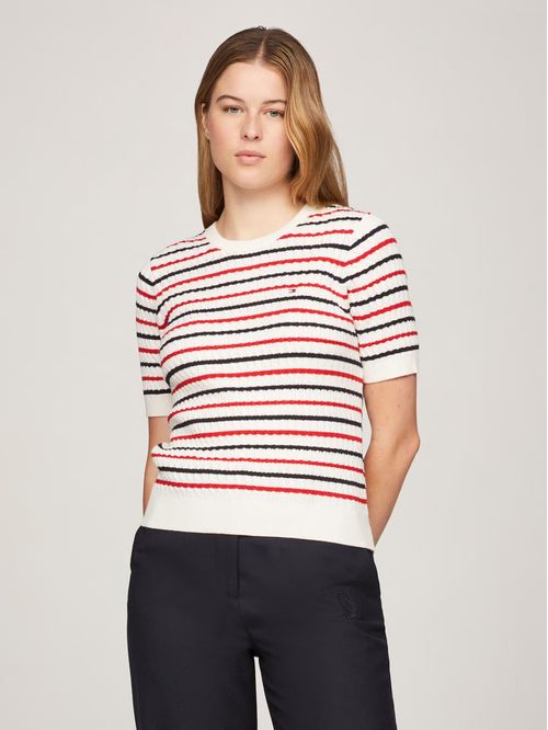 Sweater Tejido Cable Slim Fit