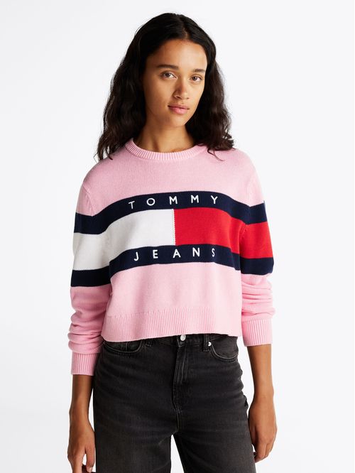 Sweater Color Block Relaxed Con Logo