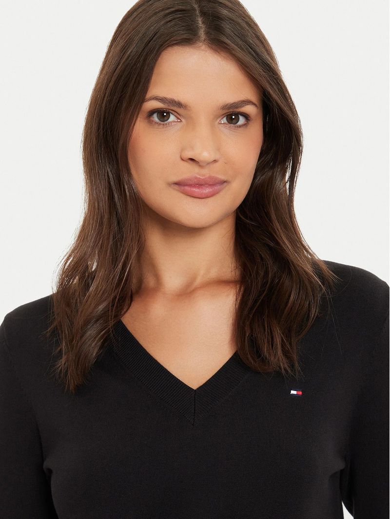 Sweater-Solid-Con-Cuello-En-V