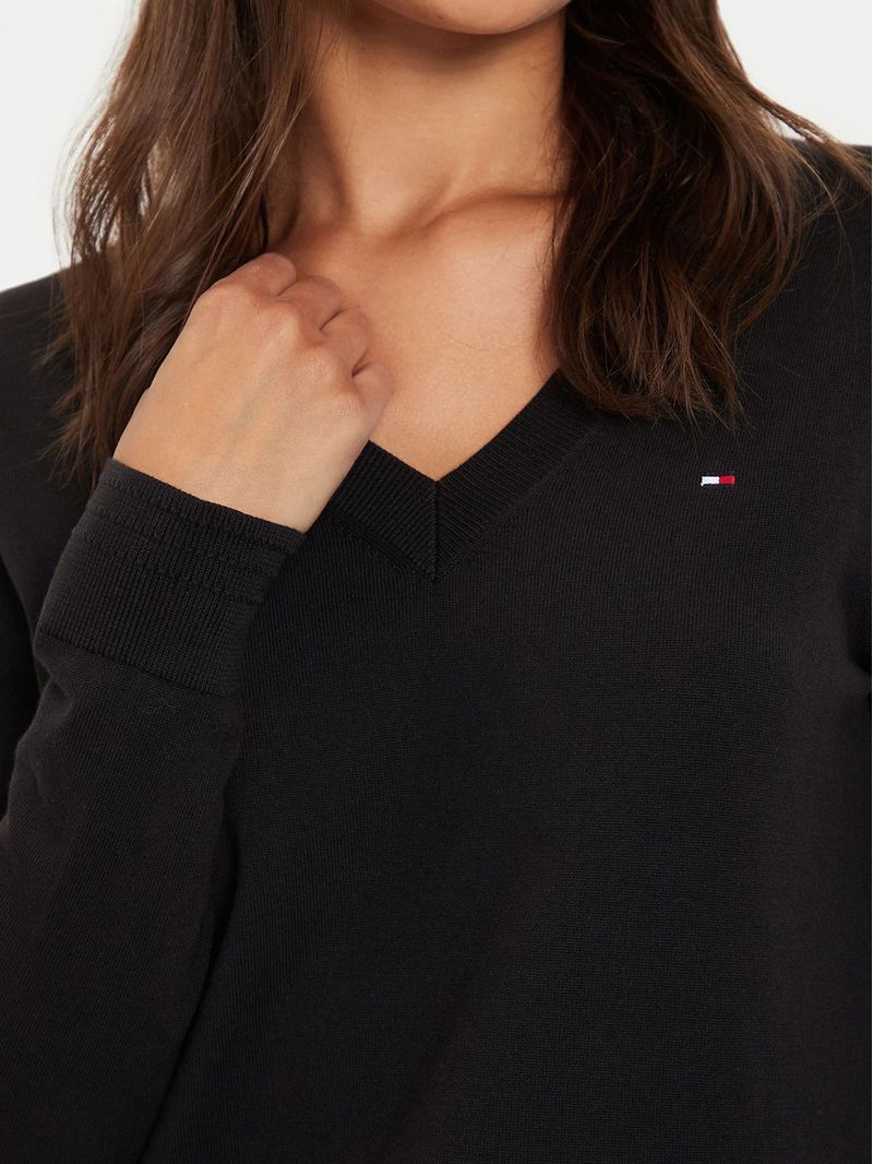 Sweater-Solid-Con-Cuello-En-V