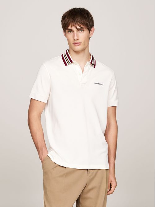 Polo Con Cuello A Contraste Regular Fit