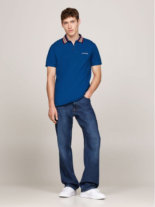 Polo Con Cuello A Contraste Regular Fit