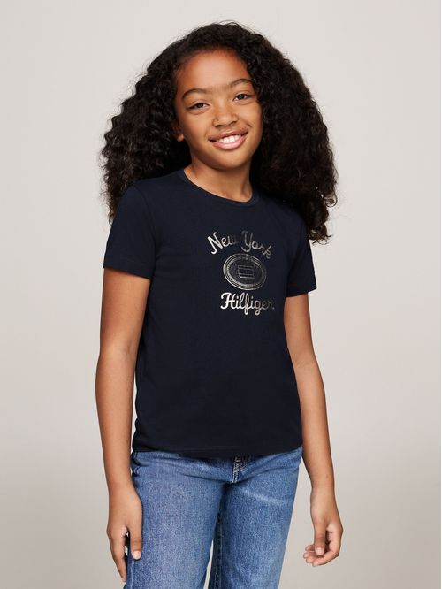 Polera Con Logo Metalizado