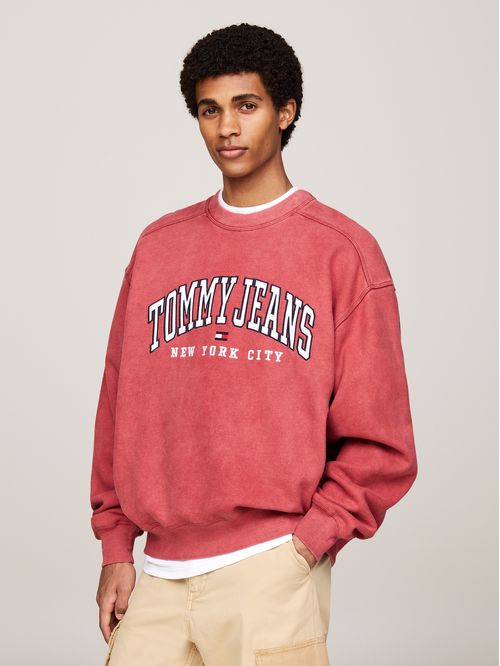 Polerón Relaxed Varsity Con Efecto Lavado