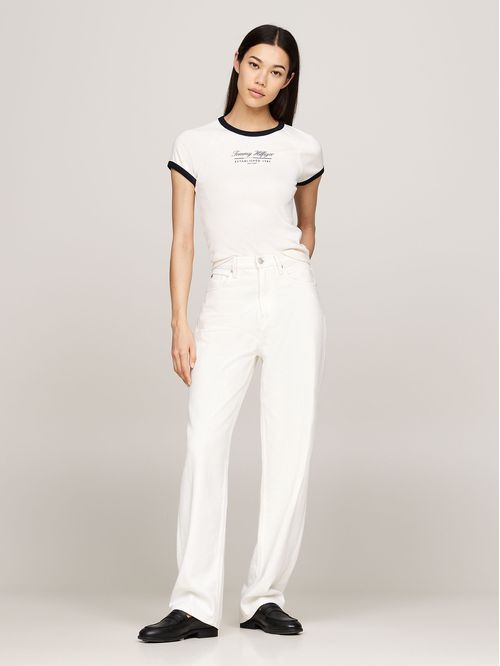 Polera Slim Fit Con Logo Script