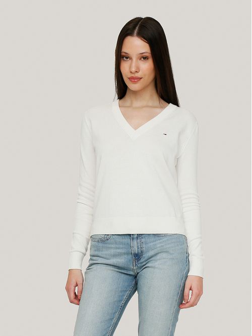 Sweater Essential V-Neck Con Logo