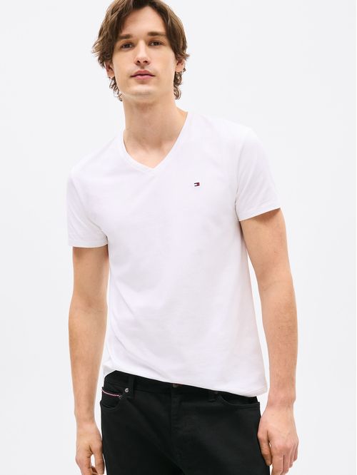 Polera Essential Cotton V-Neck Slim Fit