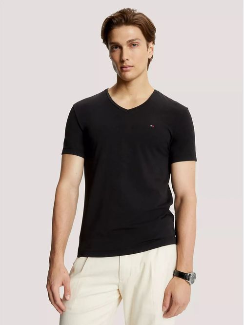 Polera Essential Cotton V-Neck Slim Fit