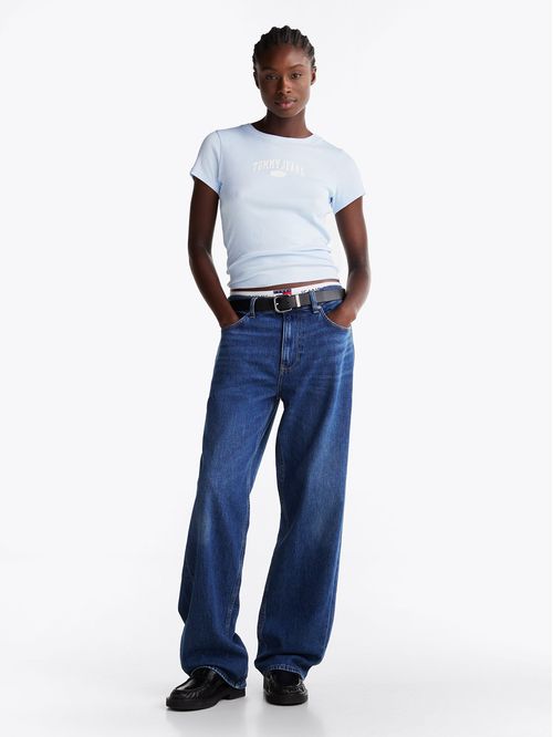 Polera Varsity Acanalada Slim Fit