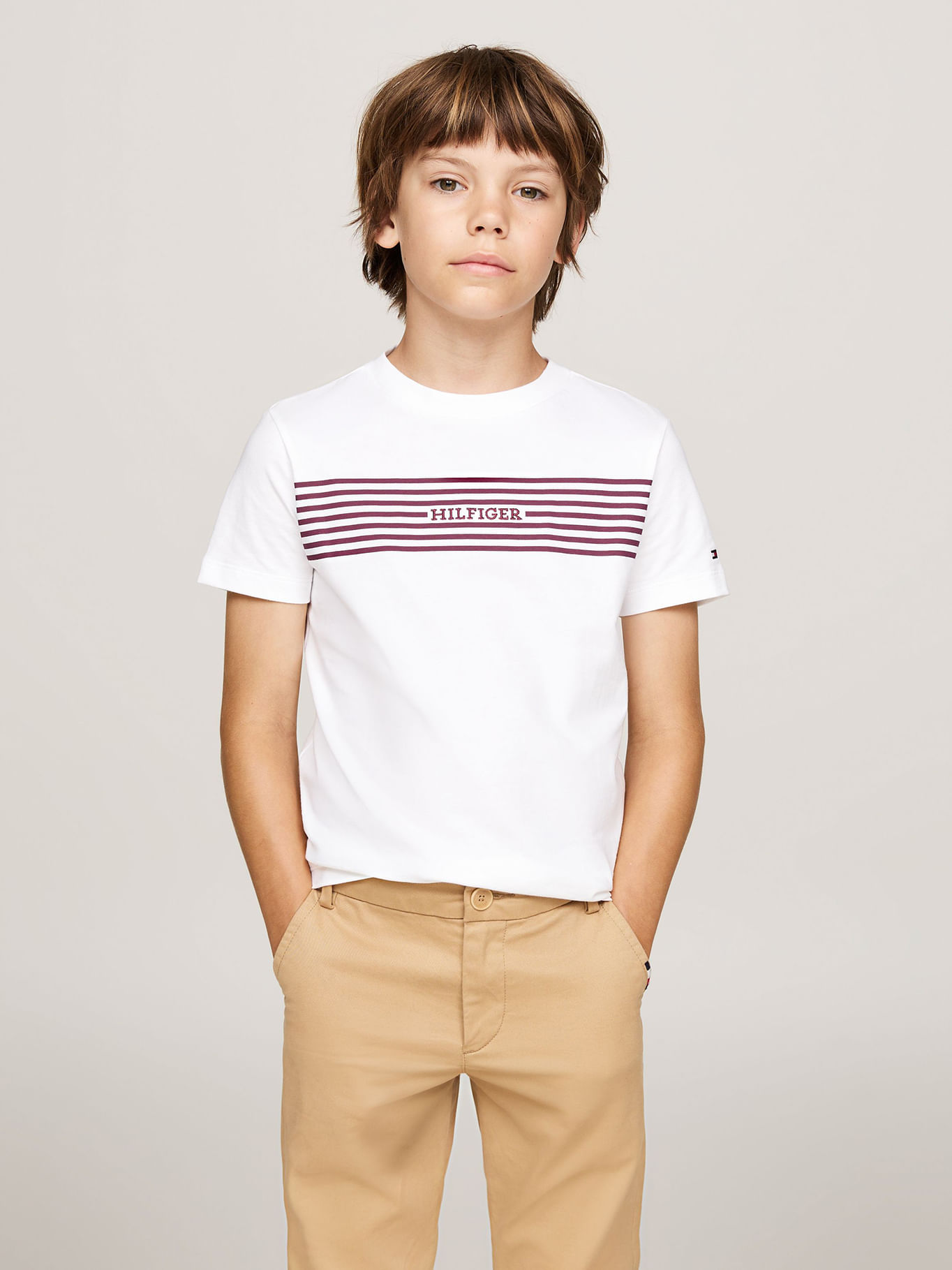 Polera Con Diseño De Rayas Monotype Print