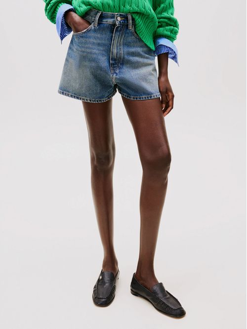 Short Denim Flare De Talle Alto