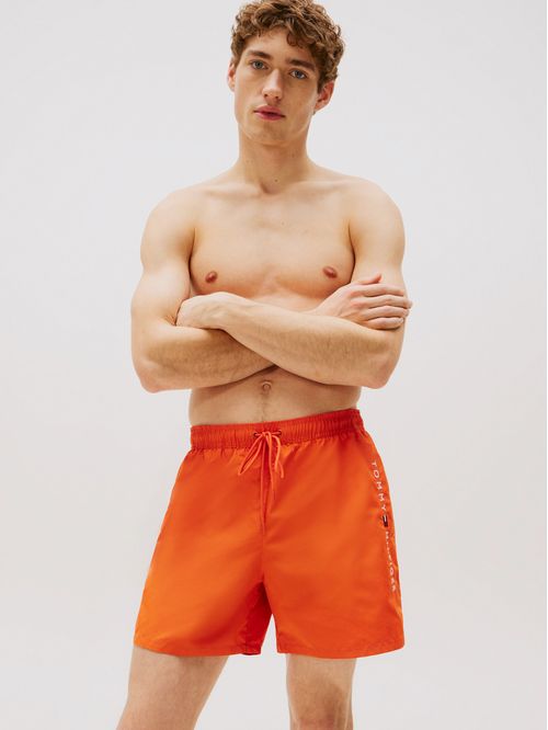 Traje De Baño De Largo Medio Con Logo