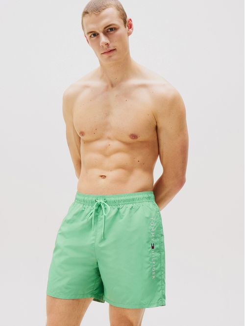 Traje De Baño De Largo Medio Con Logo