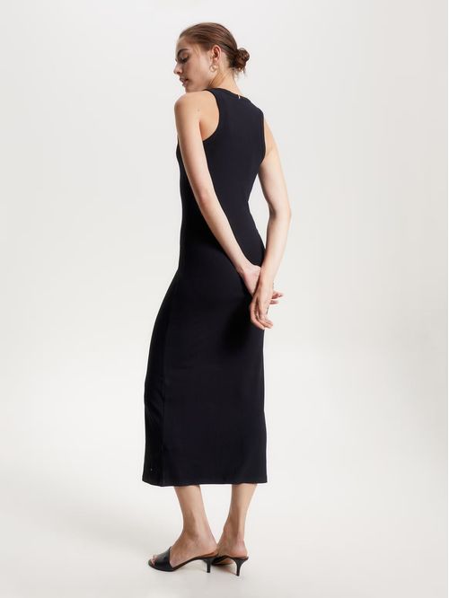 Vestido Maxi Acanalado Ajustado