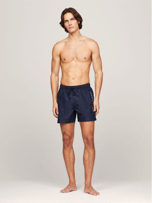 Traje De Baño De Largo Medio Con Logo