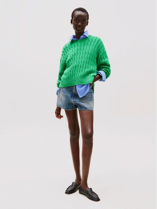 Short Denim Flare De Talle Alto