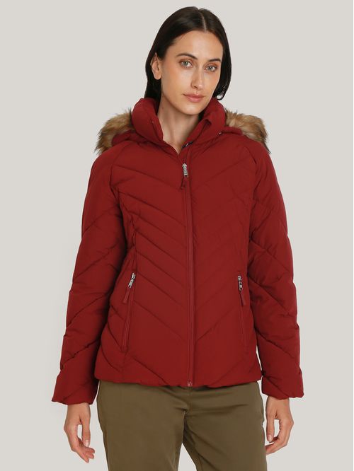 Parka Acolchada Con Gorro Teddy