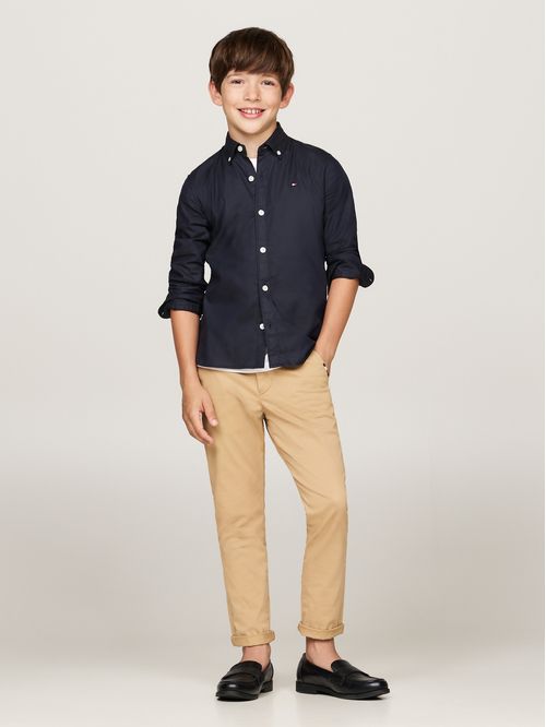 Camisa De Niño Dobby Regular Fit
