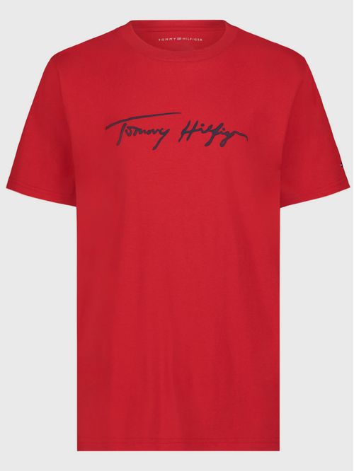 Polera De Niño Con Logo Script Bordado